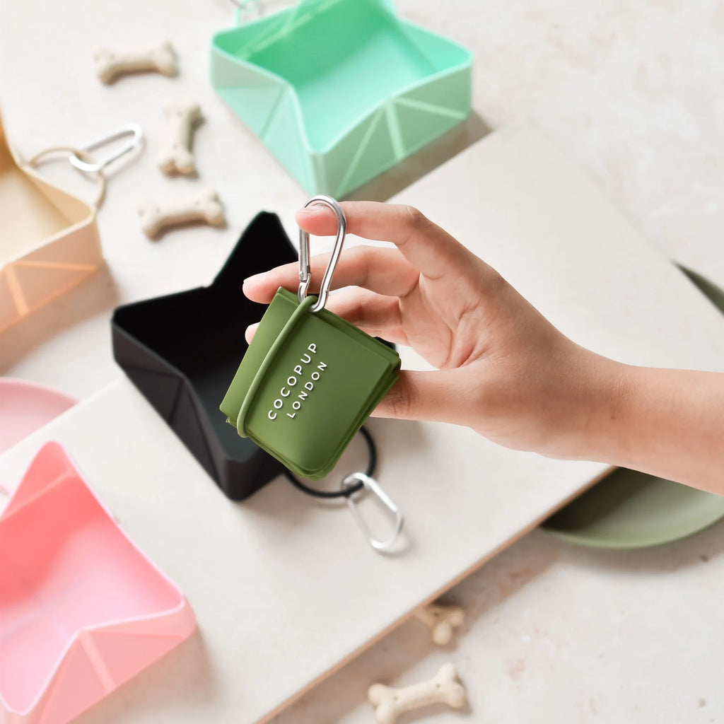 Cocopup London Foldable Travel Bowl Green Good Boy Collective