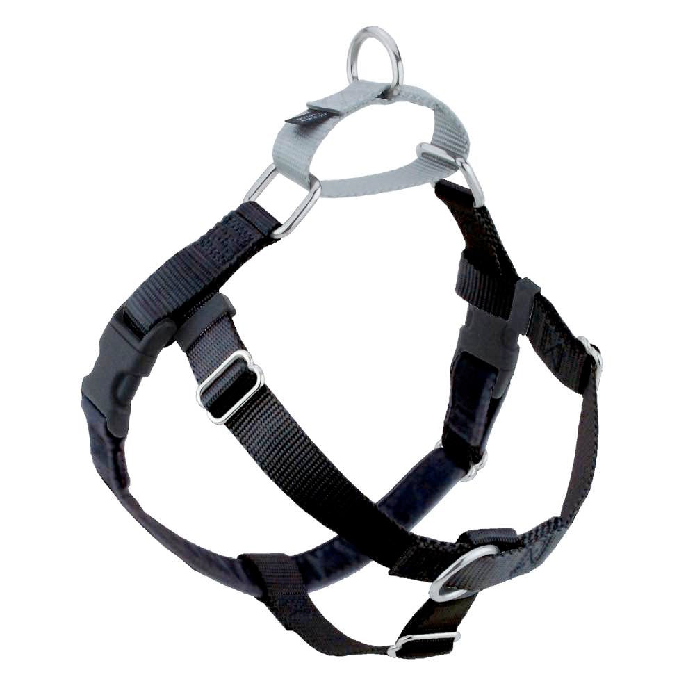 Freedom No Pull Harness, Front clip harness in black 2 hounds
